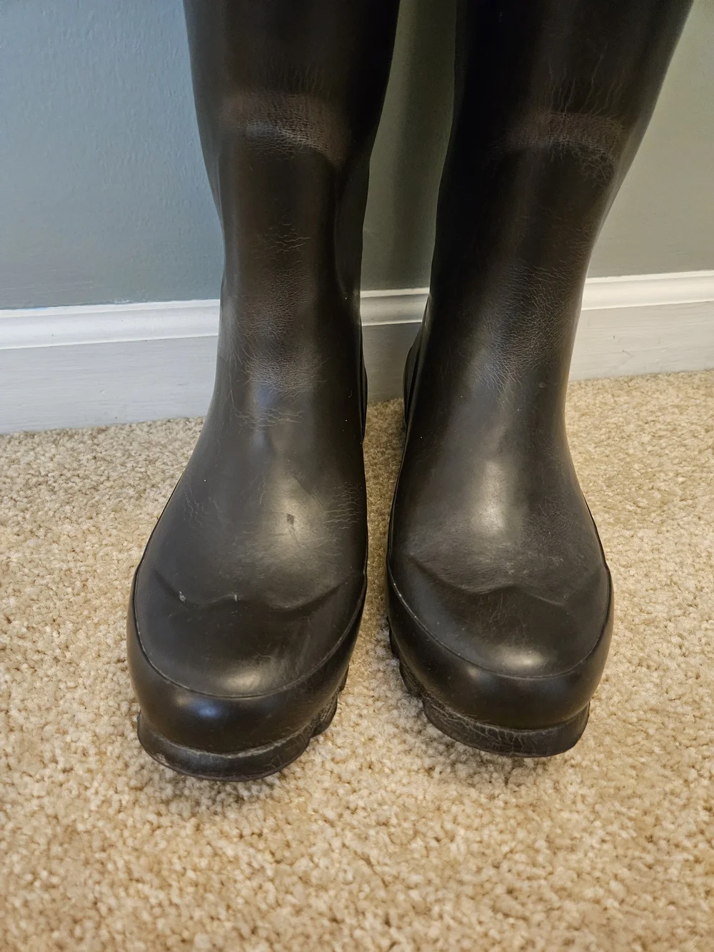 Henri Bendel Black Rain Boots - Tall Black Waterproof Boots Women's Size 9